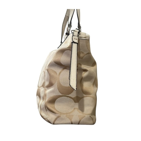 Coach Jacquard & Patent Leather Tote Bag, Canvas/Leather, Large - Picture 9 of 16